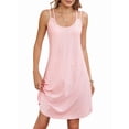 thumbnail image 2 of Women's Cover Up Dresses Eyelet Loose Sleeveless Sundresses Tank Dress for Summer Casual Pink XL, 2 of 10