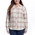 thumbnail image 6 of Weatherproof Vintage Women's Long Sleeve Button Down Flannel Shirt (US, Alpha, Large, Regular, Regular, Pink), 6 of 6