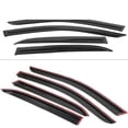 thumbnail image 2 of KAIHUIXING Window Visors 4Dr Mugen Style Acrylic 4pc Set for Honda for Accord 2003-2007 4pc Left Right Front Rear Smoke/Tinted Tape on/External-Type WDM-HA034 94943M, 2 of 6