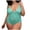 Mint Green, variant on Womens Lace Lingerie Set Spaghetti Strap Deep V Front Bow Floral Lace Bra Panty Set Soft Elastic Lightweight Plus Size Sleepwear Romantic Date Nights Solid Color