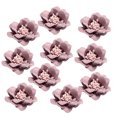 thumbnail image 1 of 10 Cabezas De Flores De Camelia Para Accesorios Para El Cabello DIY 4,5 Cm Violeta Claro SM SunniMix Cabeza de la flor del camelia, 1 of 8