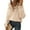 Solid Beige, variant on FreshPretty Womens Sweaters Fall Winter Clothes Long Sleeve Button Down Ruffle Crew Neck Casual Knitted Pullover Tops