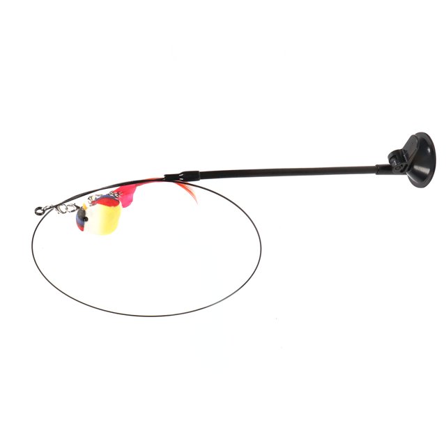 Interactive Cat Wand Toy, Fun Handheld Feather Teaser Wand With Suction Cup For Indoor Play, Keep Your Cat Entertained And Active