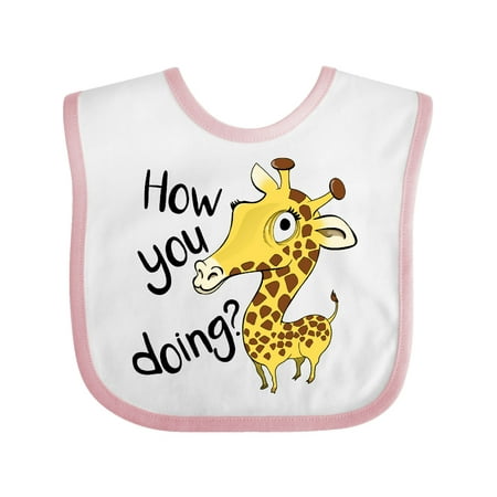 

Inktastic How You Doing Funny Giraffe Gift Baby Boy or Baby Girl Bib