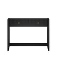 thumbnail image 6 of Noble House Narrow Wooden Console Table, Entryway Accent Sofa Table with Hidden Drawers and Storage Shelf, Black, 6 of 10
