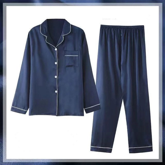 Pijamas de seda de manga larga para mujer, traje de pantalones finos de satén de seda de hielo, servicio a domicilio Sexy, talla grande 5XL, primavera y verano