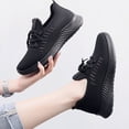 thumbnail image 1 of unbranded 1Par Zapatillas Deportivas Negras Con Ergonómico Y Material Transpirable Para Entrenamiento, 1 of 6