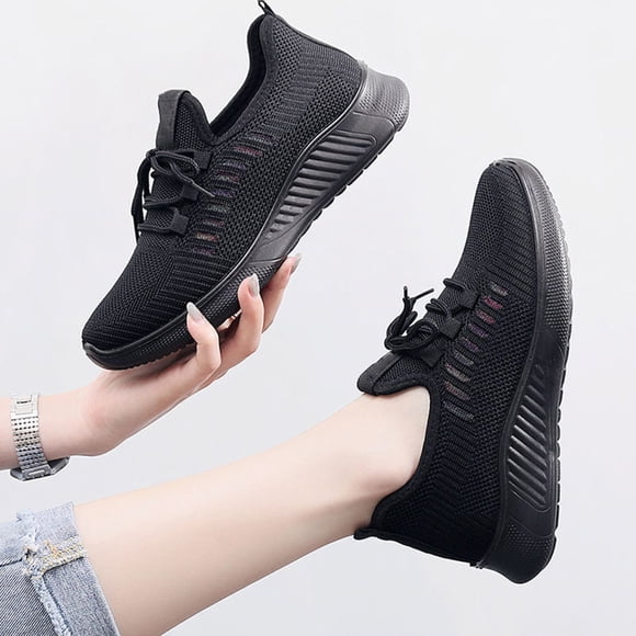 unbranded 1Par Zapatillas Deportivas Negras Con Ergonómico Y Material Transpirable Para Entrenamiento