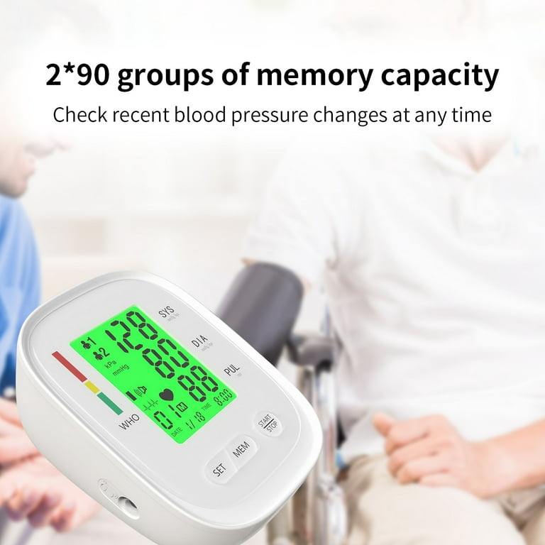 Blood Pressure Machine- Upper Arm Accurate Automatic Blood Pressure  Monitors for Home Use& Adjustable Digital BP Cuff Kit Monitor- Backlit  Display
