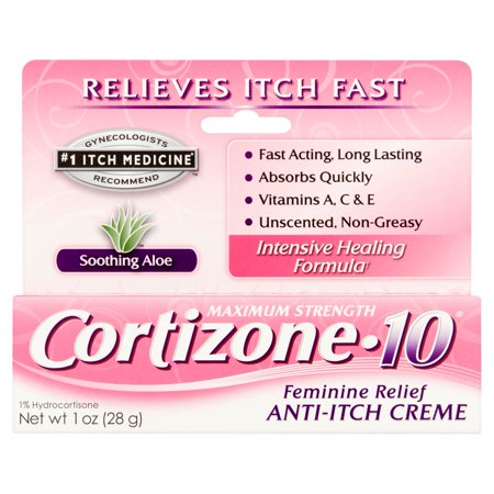 Feminine Relief - Cortizone 10 Maximum Strength Feminine Relief 1% Hydrocortisone Anti-Itch Crème, 1oz