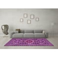 thumbnail image 3 of Ahgly Company Indoor Round Persian Purple Traditional Area Rugs, 5' Round, 3 of 4