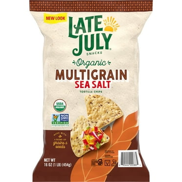 Late July Snacks, Organic Multigrain Tortilla Chips, Sea Salt, 16-oz. Bag