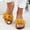 Yellow, variant on Womens Sandals,Clearance Women Bow Tie Flat Thick Bottom Heel Slipper Beach Shoes