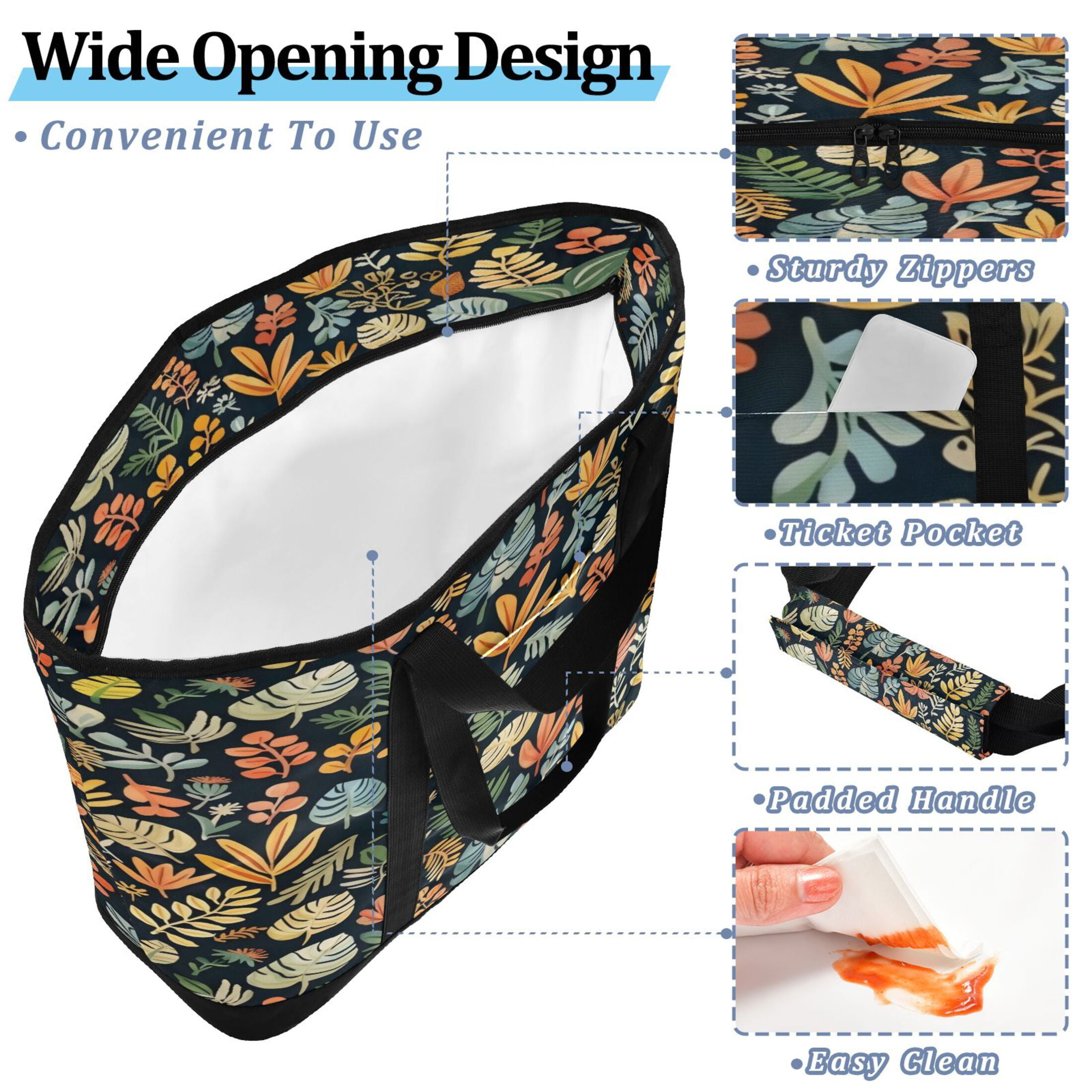 Large Hand-held Ice Pack Picnic Bag Insulation and Refrigeration Suitable for Shopping Picnics and Camping Hawaiian Grass