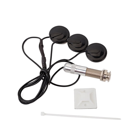 Hemoton  Banjo Pickups Violin Tuner Clip on Ukulele Accessories Black