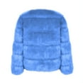 thumbnail image 4 of Fake Fur Coat, Yigetop Womens Winter Outerwear Faux Fur Long Sleeve Crop Jacket Shaggy Coat Open Front Cardigans Fur Coats for Women Sky Blue M, 4 of 6