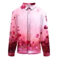 thumbnail image 4 of ZRGHAOYLQ Button Down Valentines Day Shirt Big and Tall Long Sleeve Shirts for Men Pink Love Heart Graphic Casual Shirts Lightweight Holiday Party Tops, 4 of 5