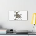 thumbnail image 6 of Moose Reading Newspaper On Toilet Funny Canvas Wall Art for Home Decor Ready-to-Hand, 6 of 18