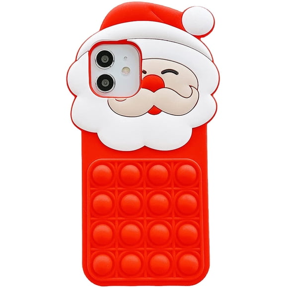 Étui Pop pour iPhone - Étui Anti-Stress à Bulles Push, Étui de Protection pour Téléphone Mobile, Étui Père Noël, Cadeau pour Noël (pour iPhone 6/6S/7/8/SE2020 4.7 Pouces) pour iPhone 6/6S/7/8/SE2020 4.7 Pouces