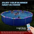 thumbnail image 4 of 65ft Solar Pool Lights for Above Ground Pools, 180 LED Solar Strip Lights Outdoor Waterproof with Remote, 8 Color Modes for Swimming Pool Frame and Trampoline Lights, 4 of 6