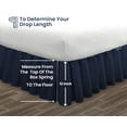 thumbnail image 5 of SGI Bedding 12 Inch Ruffled Bed Skirt | Microfiber Bed Skirt | Fade Resistant, Wrinkle Free, Anti-static, Decorative, Extra Storage Space, Clutter-Free |Full, Navy Blue, 5 of 8