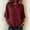 Wine, variant on Women's 3/4 Sleeve Round Neck Blouse Casual Summer Top