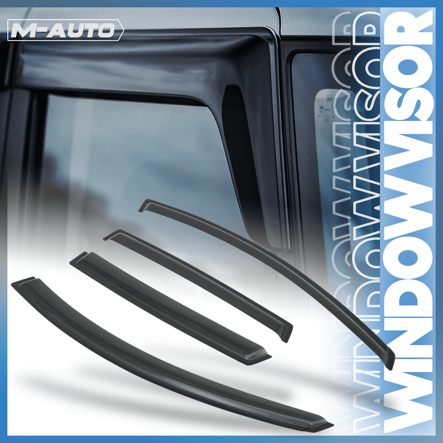 M-AUTO 4Pcs Window Visor Shade Smoke Vent Sun Wind Rain Deflector Guard for 2008-2010 Saturn Vue