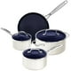 thumbnail image 1 of Nuwave Juego de utensilios de cocina de 7 piezas, cerámica saludable Duralon azul con revestimiento antiadherente, resistente a los arañazos con infusión de diamante, libre de PFAS, apto para horno, l, 1 of 5