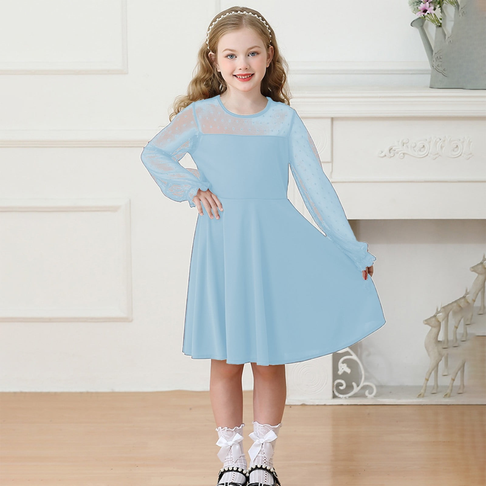 navy blue dress for baby girl Amazon.com: Arshiner Girl Tulle Dress Winter Long Sleeve Teen Girls Party  Casual Dresses Black for 5-6 Years: Clothing, Shoes & Jewelry