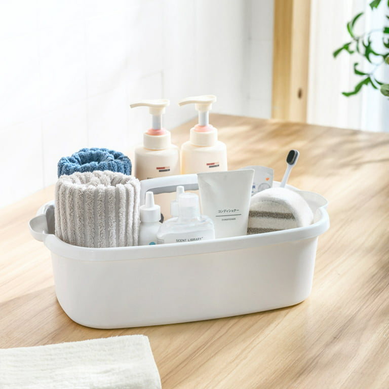 Portable Storage Basket Cleaning Caddy Storage Organizer Tote with Handle  for Laundry Bathroom Kitchen Spray Bottles Clothes Brush Supplies Storage