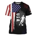 thumbnail image 2 of 2026 Soccer Cup Retro Jersey for Men, Round Neck Short Sleeve Pullover with National Flag & Player Graphic Print for Fan Gathering & Streetwear Dark Blue L, 2 of 7