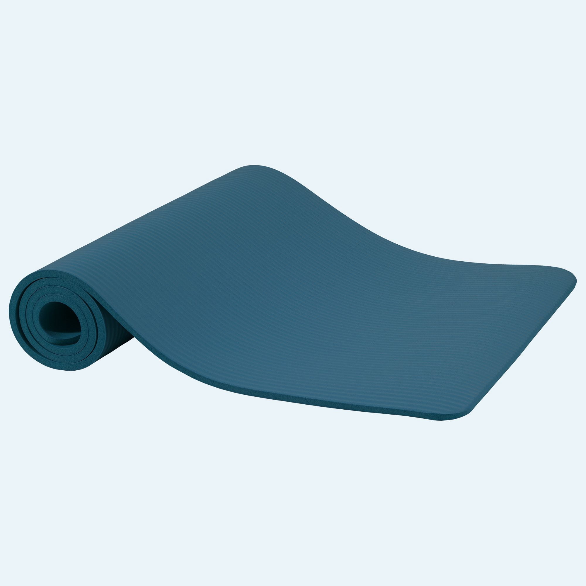 Fitvids 1/2-Inch Thick High Density Exercise Yoga Mat with Carrying Strap, Navy Blue