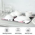 thumbnail image 7 of Dish Drying Mat Microfiber Kitchen Pad Large Counter Absorbent Dish Mats Drainer Rack 18"x24" Pink and Black Cartoon Ghosts, 7 of 7