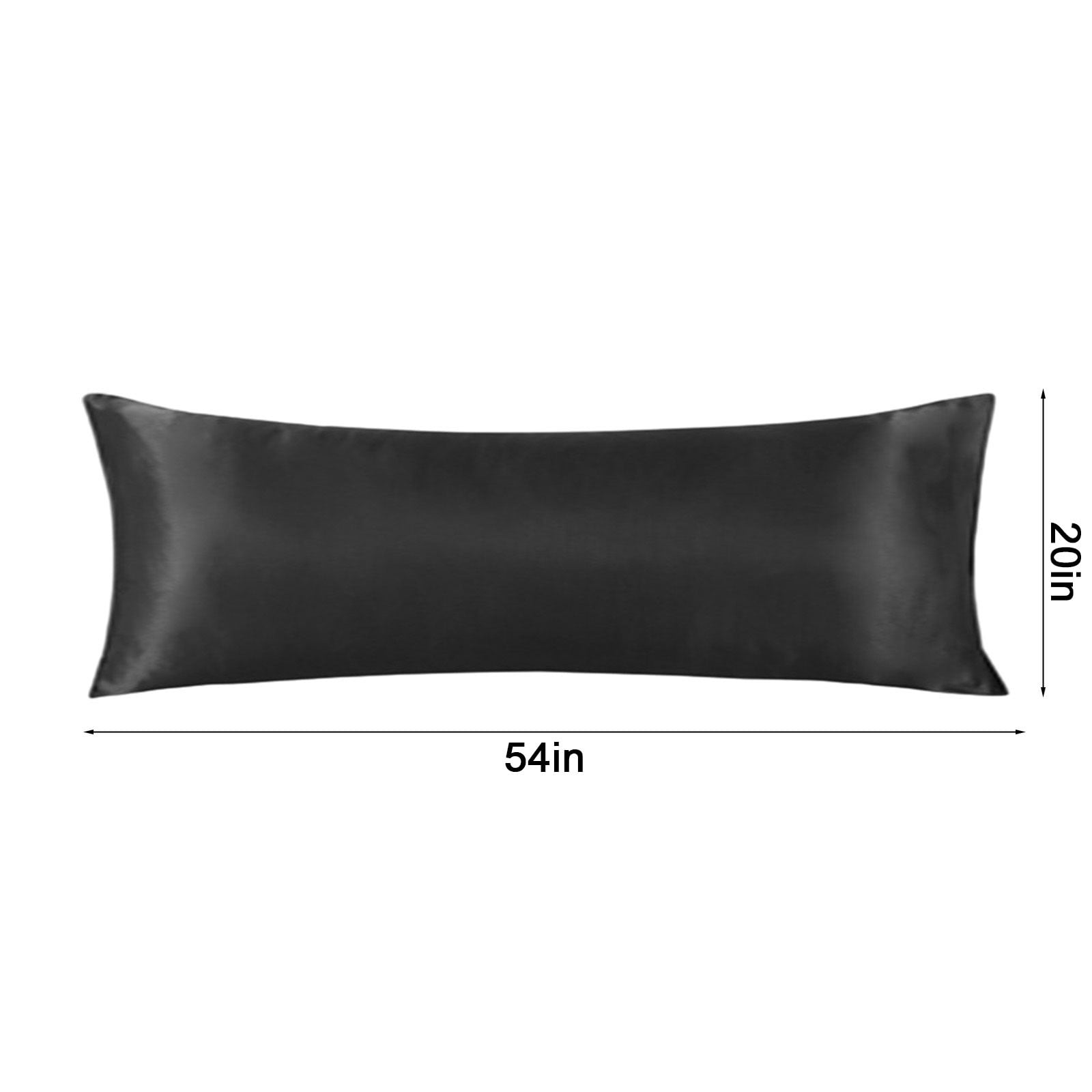 JilgTeok 2 Pcs Satin Silk Pillowcase Hair and Skin Friendly Standard Size 51x137cm with Hidden Zipper Soft Breathable Cool Pillow Covers for Sleeping