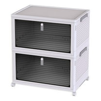 Hiroekza 2-Tier Shoe Rack, 4 Pairs of Shoes Sturdy Shoe Organizer for Closet Floor, Space Saver Shoe Rack, Organization Shelves