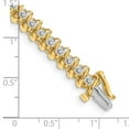 thumbnail image 4 of Primal Gold 14 Karat Two-Tone AAA Diamond Tennis Bracelet, 4 of 5