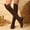 #006-Coffee, variant on Wowcloth Knee-High Boots for Women – Comfortable Low Heel Slip-On with Stylish Lace-Up & Side Zipper Design for Fashion Casual Everyday Wear