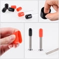 thumbnail image 4 of Unique Bargains 25pcs Bouchons Ronds en Caoutchouc 1/4' 3/8' 1/2' 3/4' 7/8' Noir Couverture de Vinyle Filetage Protections Assortiment, 4 of 5
