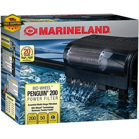 MarineLand Penguin 200 Power Filter, 200GPH (PF0200B),Black