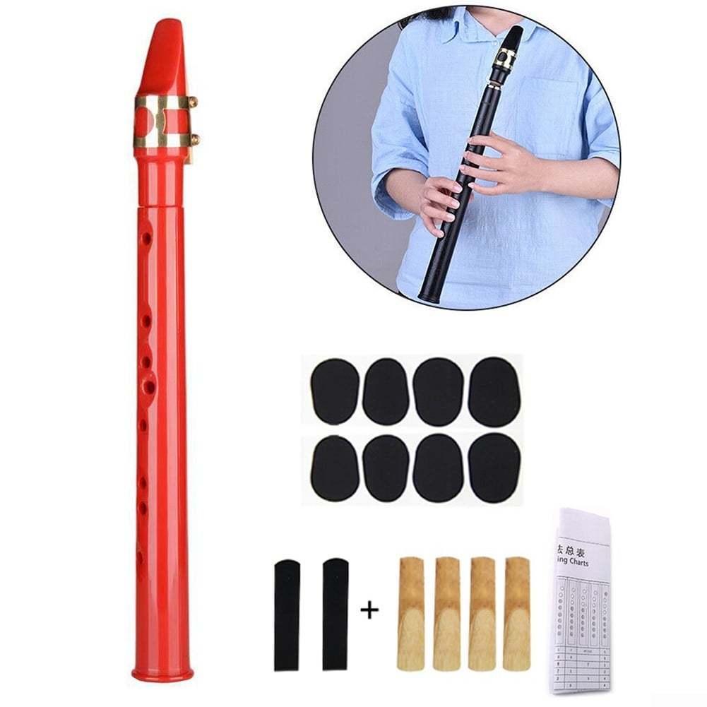 Mini Pocket Saxophone Little Sax Instrument Set with Reeds Pads Bag for Beginner