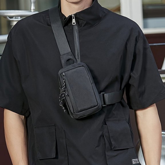 Men Small Sling Lightweight Crossbody Bag For Travel And Hiking