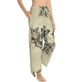 thumbnail image 2 of Xecao Vintage Floral Women's Straight Lounge Pajama Pants: The Epitome of Relaxed Sleepwear, 2 of 9