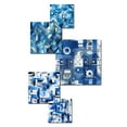 thumbnail image 3 of Designart "Futuristic Symmetry In Industrial Blue" Geometric Wall Art Set Of 5 - Blue Modern For Bedroom Wall Art Set, 3 of 6