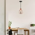 thumbnail image 6 of Kiven Modern Can Lights Retrofit Recessed Lighting with E26 Power Outlet Adapter, 4/5/6 Inch Replacement Conversion Kit, Farmhouse Pendant Lighting for Hallway Kitchen,1 Light,Rose Gold, 6 of 7
