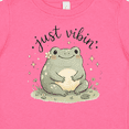 thumbnail image 4 of Inktastic Just Vibin' Frog Girls Baby T-Shirt, 4 of 5