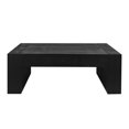 thumbnail image 5 of Modern Black Solid Wood Coffee Table, 49in Rectangular Coffee Table for Living Room, Farmhouse & Contemporary Decor, 5 of 5