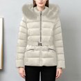 thumbnail image 2 of Winter Jackets for Women Short Padded Coat Winter Warm Thermal Outerwear With Hood Detachable Windproof Jacket For Cold Weather Winter Coats for Women, 2 of 7