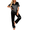 Black, variant on Ekouaer Silk Satin Pajamas Set Women Short Sleeve Sleepwear Soft Button Down Loungewear Pjs Set