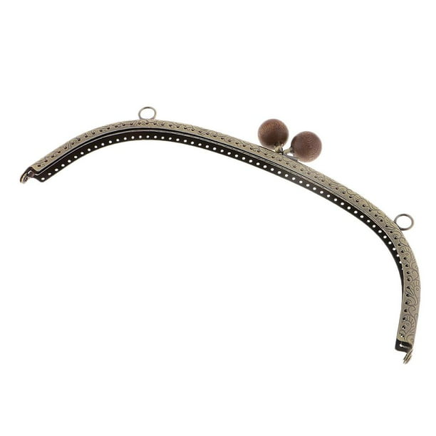 Arco de Cierre de Broche de Metal con Cabeza de de 24,5 Cm/9,64 Pulgadas para Bolso con Asa, Monedero Artesanal café perfecl Broche del beso del marco metálico