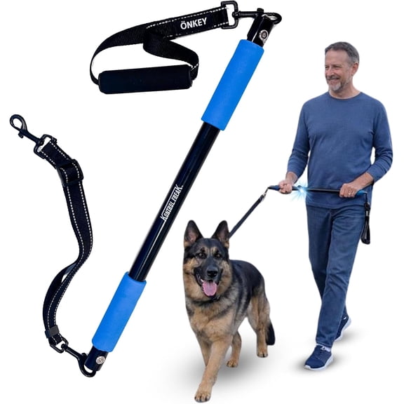 Kontrol Freak™ 3-in-1 Modular Dog Training Leash – Patented Stick Trainer to Stop Pulling, Heel Training Lead, Converts to Regular Leash – Reflective, Comfort Grip – Medium & Large Dogs